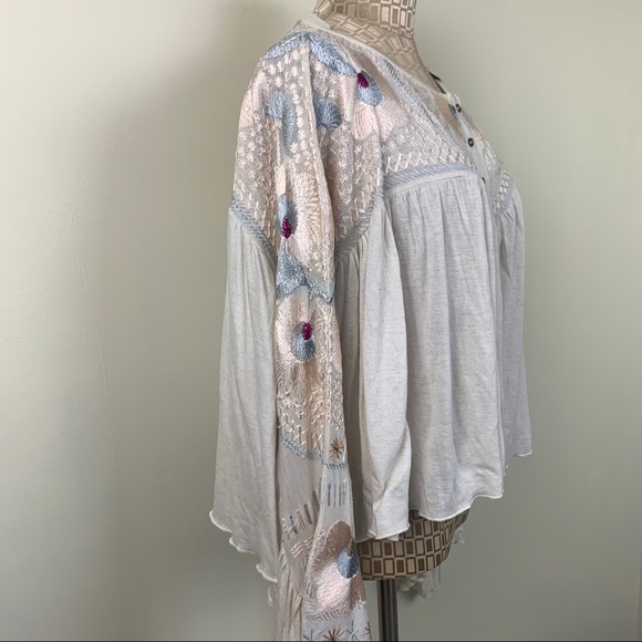 Free People embroidered flowy top - Picture 7 of 11